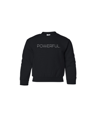 Powerful.Creative Logo Sweatshirt Youth-Black