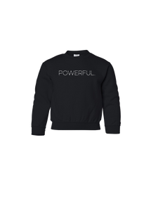 Powerful.Creative Logo Sweatshirt Youth-Black