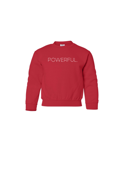 Powerful.Creative Logo Sweatshirt Youth-Red
