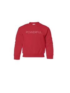 Powerful.Creative Logo Sweatshirt Youth-Red